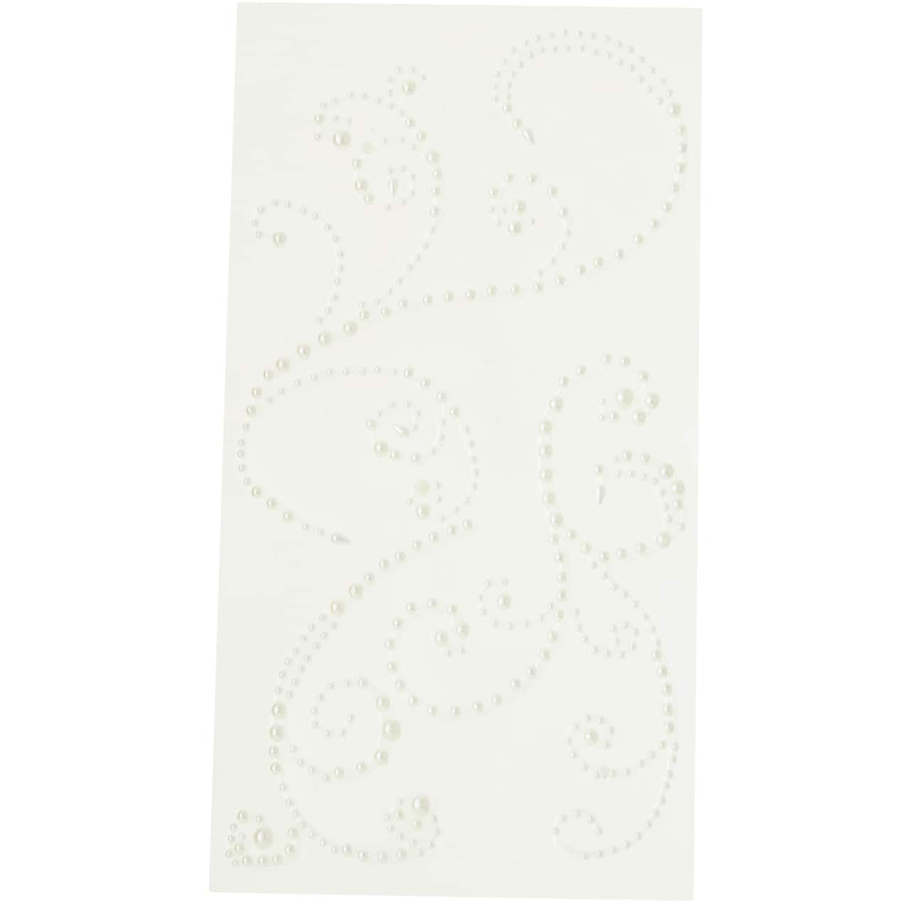 12 Pack: Pearl Scroll Stickers by Recollections™